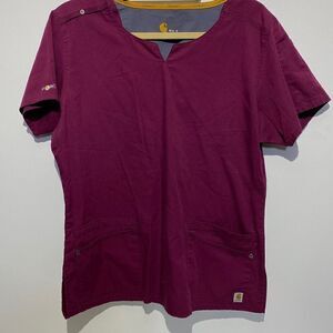 Carhartt Women's Scrub Suit Top In Magenta Size M